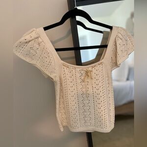 Cream Knit Women's Sweater
